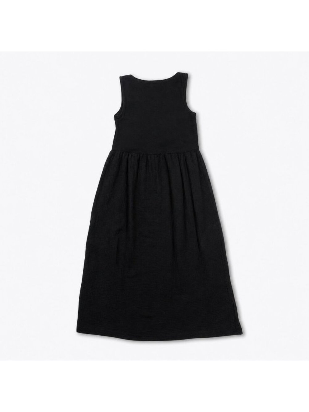 Madewell Knit Tank Midi Dress Women’s Small True Black Mixed Media Cotton EUC - Picture 2 of 16